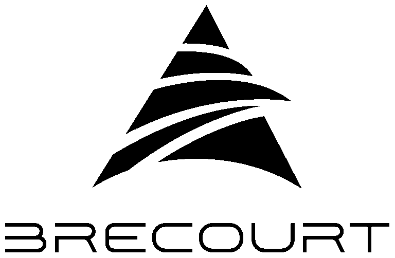 Brecourt logo stacked black font
